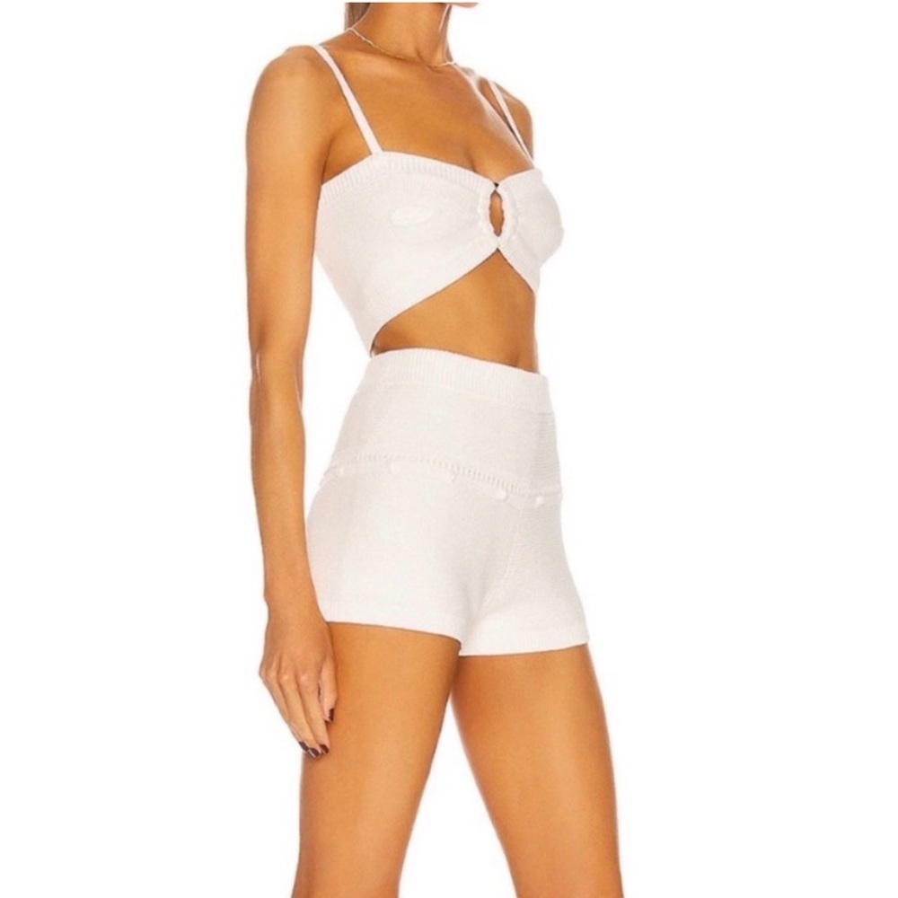 ALEXIS Kamea Crochet Knit Bralette & Short Matching Set Medium M